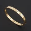 Cartier 10 Diamond Love Bracelet 18k Yellow Gold Size 17 w Box, view 4