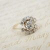 Vintage 14k Diamond Engagement Ring 1.5ct Yellow Gold Bridal Set Sz 6.5, view 4