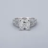Platinum Asscher Diamond Engagement Ring 2.07 ct H IF GIA Flawless, view 7