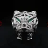 Cartier Panthère de Cartier 18k White Gold Diamond Ring Size 65 w/ Box, view 6