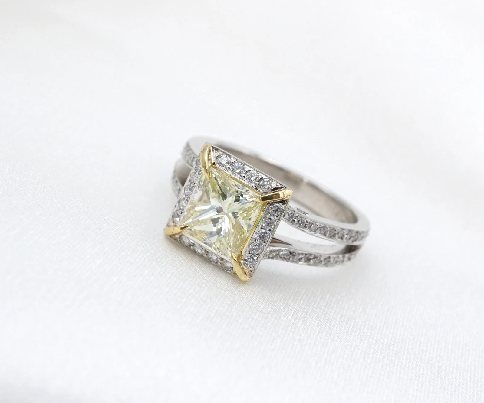 FiKai Platinum 1.2ct Diamond Engagement Ring VS1 18k Gold Sz 6 GIA, view 8