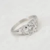 Vintage Diamond Engagement Ring Platinum 1.7ctw 3 Stone Sz 6.25 H VS2 GIA, view 4