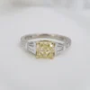 GIA 14k Natural Yellow Diamond 1.41ct Engagement Ring Bridal Set Sz 6, view 4