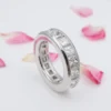 7ct Natural Diamond Eternity Band Platinum Ring Size 5.5 Chunky 6mm, view 6