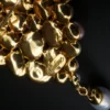 Designer Nadine Leo Natural Pearl Cluster Diamond Brooch 3" 18k Gold, view 6