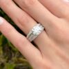 18k Diamond Engagement Ring White Gold 3.5 ctw Size 7.25 Natural, view 3