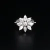 Asprey Diamond Ring Daisy Heritage Cluster 18k White Gold Size 6.5, view 5