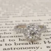 14k White Gold 1.01 carat Diamond Engagement Ring Halo J SI2 Size 6.5 GIA, view 10