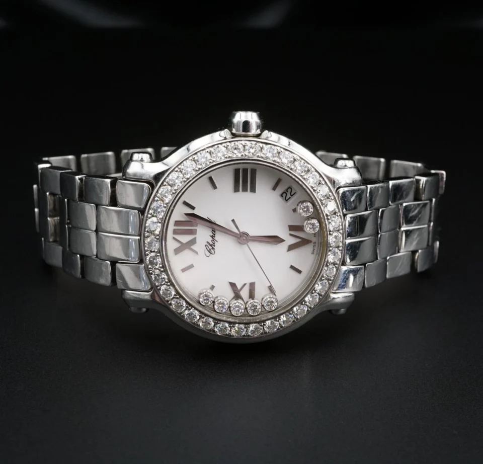 Chopard Happy Sport Diamonds SS Watch 36mm E76321 Diamond Bezel CO1317