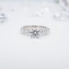 Platinum Diamond Engagement Ring Bridal Set E VS1 2.75 ct Size 7 AGS Cert, view 7