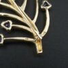 Tanzanite Tree of Life Pin Brooch 14k Yellow Gold 2" Signed HOT, view 6