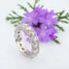 Vintage 14k Natural 3.8ctw Diamond Eternity Band Ring Gold Size 6.25, view 1