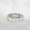 Platinum 9 ctw Emerald Cut Diamond Eternity Band Ring Size 4 GIA G VS, view 5