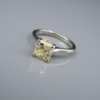 GIA Fancy Yellow Diamond Engagement Ring 18k Gold 2.3 carat Size 7 New, view 4