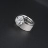 Diamond Engagement Ring Platinum 3ctw Modern Solitaire Size 5 Heavy, view 8