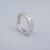 Platinum 4 ctw Emerald Cut Diamond Eternity Band Ring Size 5 Anniversary, view 5
