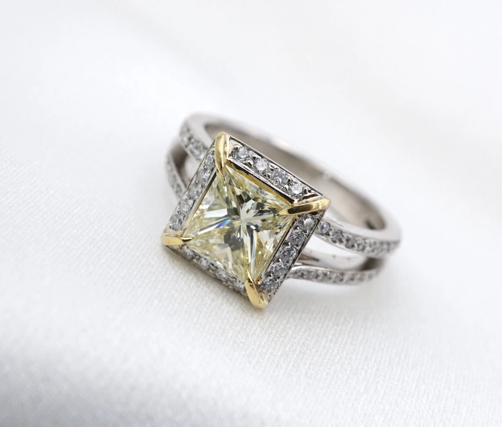 FiKai Platinum 1.2ct Diamond Engagement Ring VS1 18k Gold Sz 6 GIA, view 4