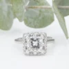 Tacori 1.5ct Radiant Diamond Halo Engagement Ring EGL G SI1 Platinum Sz 5, view 1