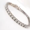 18k Natural Diamond Tennis In-line Bracelet 8 carat White Gold 7", view 5