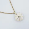 Sonja Picard 18k Gold Enamel Fire Opal Diamond Heart Necklace 24", view 12