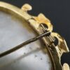 Victorian Miniature Portrait Pin Brooch Lady and Cat French 14k Gold 2", view 5