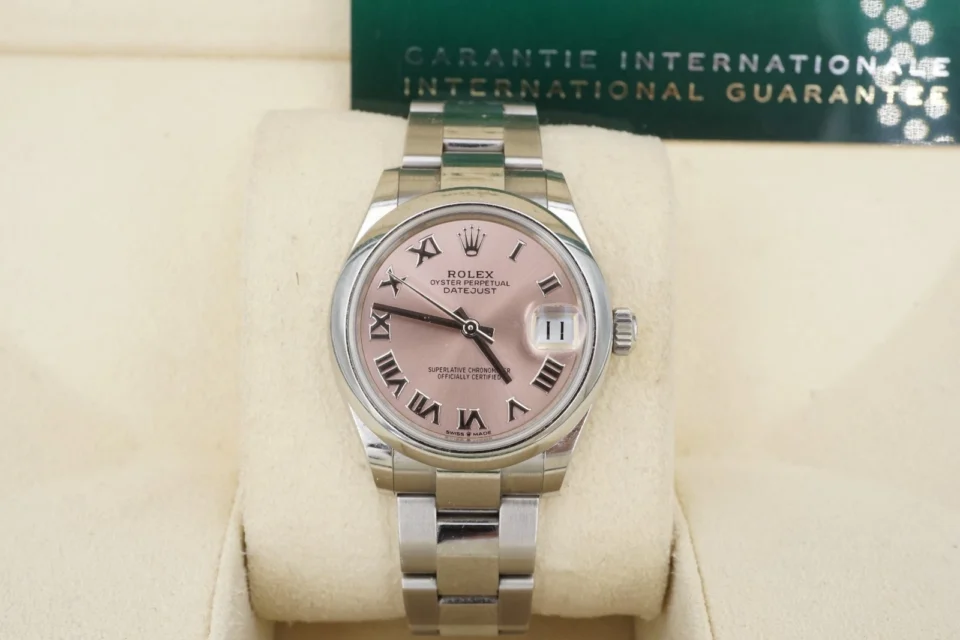 2022 Ladies DateJust Rolex 278240 SS Warranty 31mm Pink Dial Box Card W1324