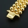 Designer Chimento Fancy Link Bracelet 18k Yellow Gold 7" 18mm Reversible, view 6