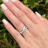 David Yurman Diamond Eternity Band Ring Platinum Size 5 7.3mm Wisteria shown worn