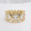 Impressive Marquise Natural Diamond Eternity Ring Size 6.25 10mm 5cttw, view 1