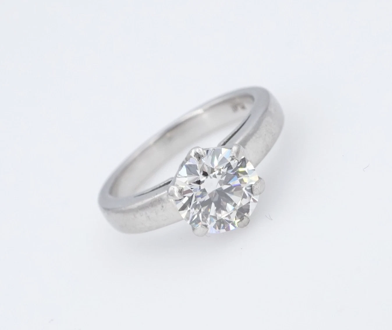 Diamond Engagement Ring Platinum GIA VS2 Solitaire 1.61ct Size 5.5, view 1