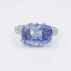 Antique Cut No Heat Ceylon Sapphire Diamond Ring 5.6ct Size 5.5 Lang, view 11