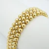 Designer Chimento Fancy Link Bracelet 18k Yellow Gold 7" 18mm Reversible, view 1