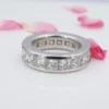7ct Natural Diamond Eternity Band Platinum Ring Size 5.5 Chunky 6mm, view 4
