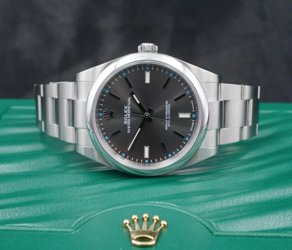 Rolex Oyster Perpetual 114300 39mm 2018 Dark Rhodium Dial Box Card, view 2