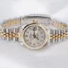 Ladies Rolex Diamond MOP 69173 SS 18k 1985 26mm Jubilee Warranty Watch, view 3