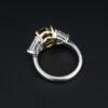Natural Alexandrite Diamond Ring Platinum 18k 3-Stone 3ct Size 6 GIA, view 6