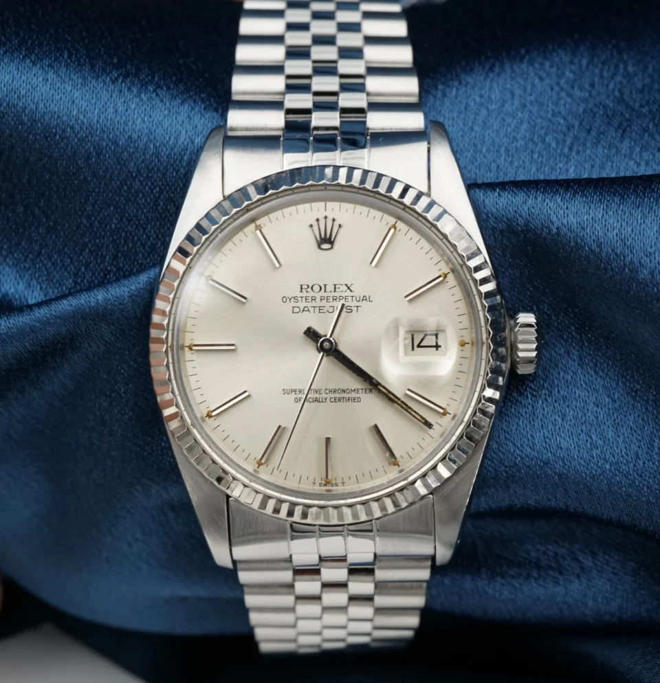Rolex Datejust Ref 16014 Silver Stick Dial 7.5" SS Warranty 1979 36mm, view 2