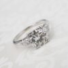 1940s 14k Platinum Natural Diamond Engagement Ring 1.75ct Sz 6.75 OEC, view 4