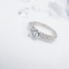 Platinum Diamond Engagement Ring Bridal Set E VS1 2.75 ct Size 7 AGS Cert, view 10