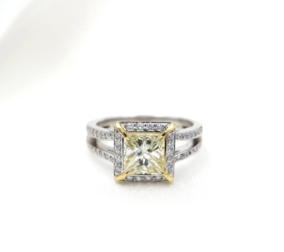 FiKai Platinum 1.2ct Diamond Engagement Ring VS1 18k Gold Sz 6 GIA RG4743