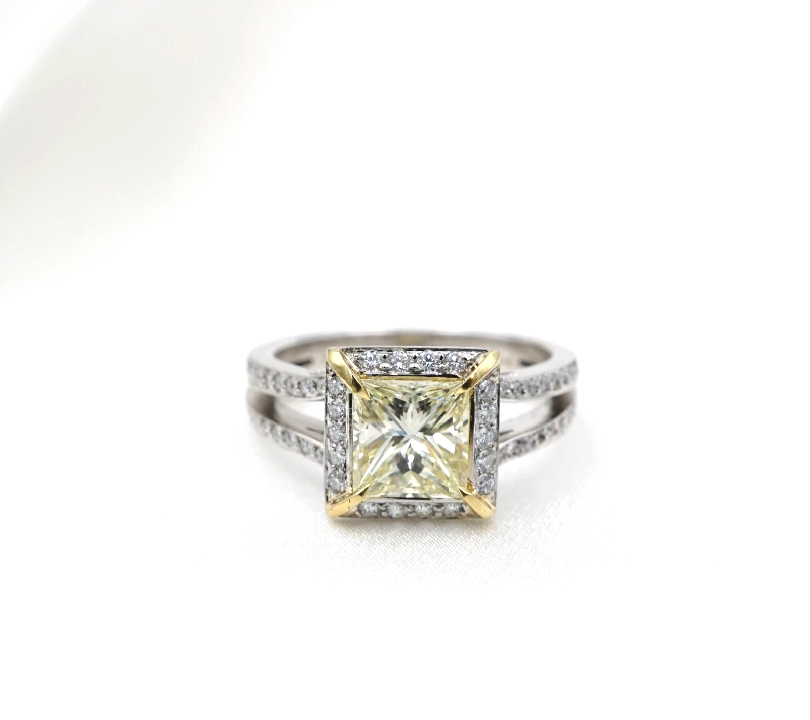 FiKai Platinum 1.2ct Diamond Engagement Ring VS1 18k Gold Sz 6 GIA, view 1