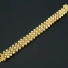Designer Chimento Fancy Link Bracelet 18k Yellow Gold 7" 18mm Reversible, view 4