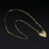 Designer Lauren K 18k Yellow Gold Heart Cluster Gem Pendant Necklace 18", view 7