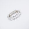 Platinum 5 ct Emerald Cut Diamond Eternity Band Ring Size 6 Anniversary, view 3