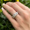 Platinum Diamond Engagement Ring Bridal Set E VS1 2.75 ct Size 7 AGS Cert, view 5