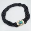 Rare 18k 1980 Paloma Picasso 7ct Black Opal Torsade Necklace Tiffany Co, view 8