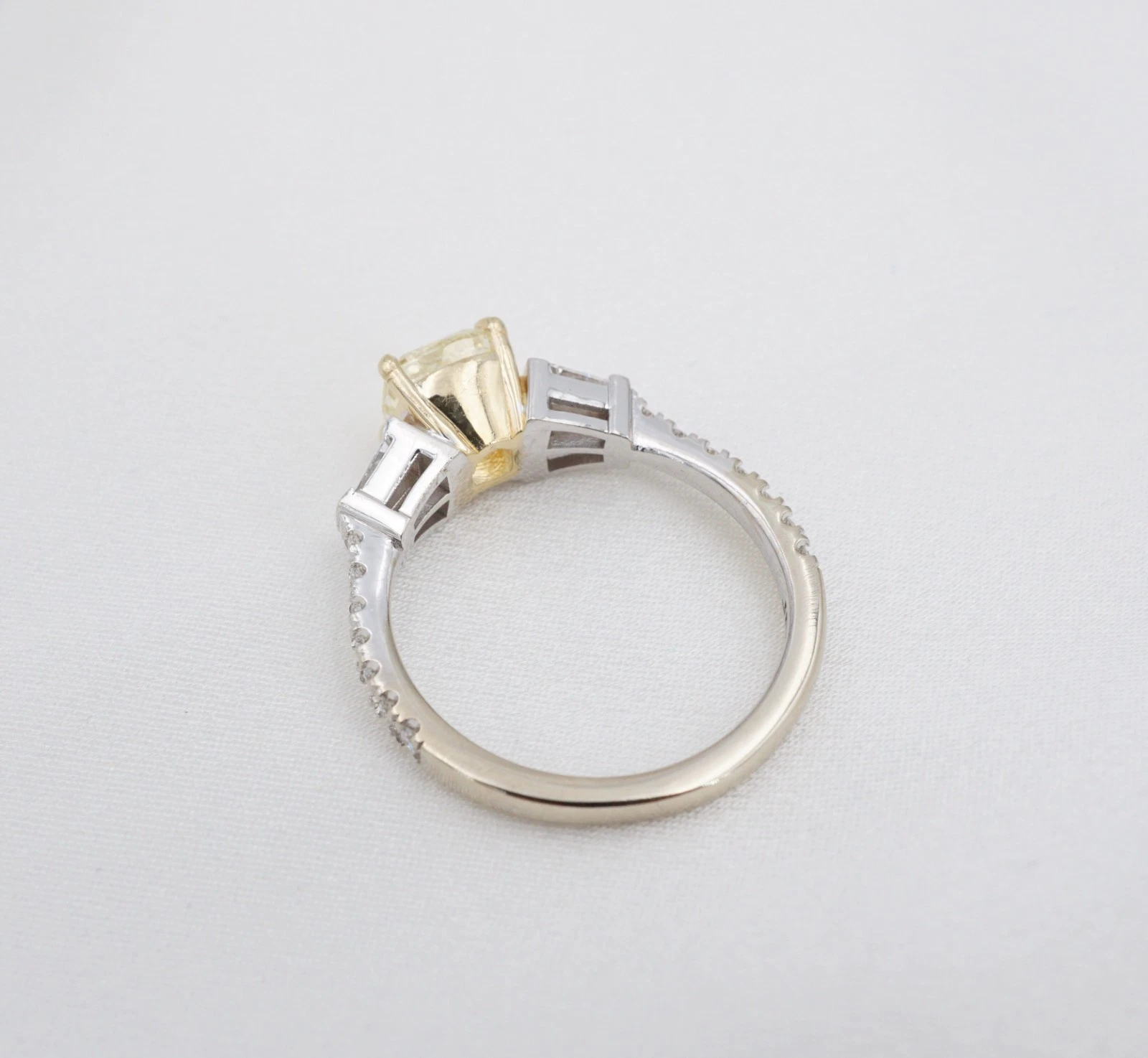 GIA 14k Natural Yellow Diamond 1.41ct Engagement Ring Bridal Set Sz 6, view 7