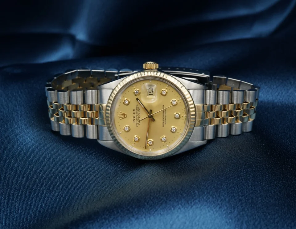 Rolex Datejust 16013 SS 18k Gold 1978 36mm Jubilee Diamond Dial Warranty W1363