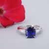 Ceylon Sapphire Diamond Ring 3ct GIA Platinum Engagement Cocktail Sz 6.75, view 6
