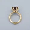 Kat Florence 18k Gold Red Zircon Diamond Cocktail Ring 10 carats Size 8.5, view 7